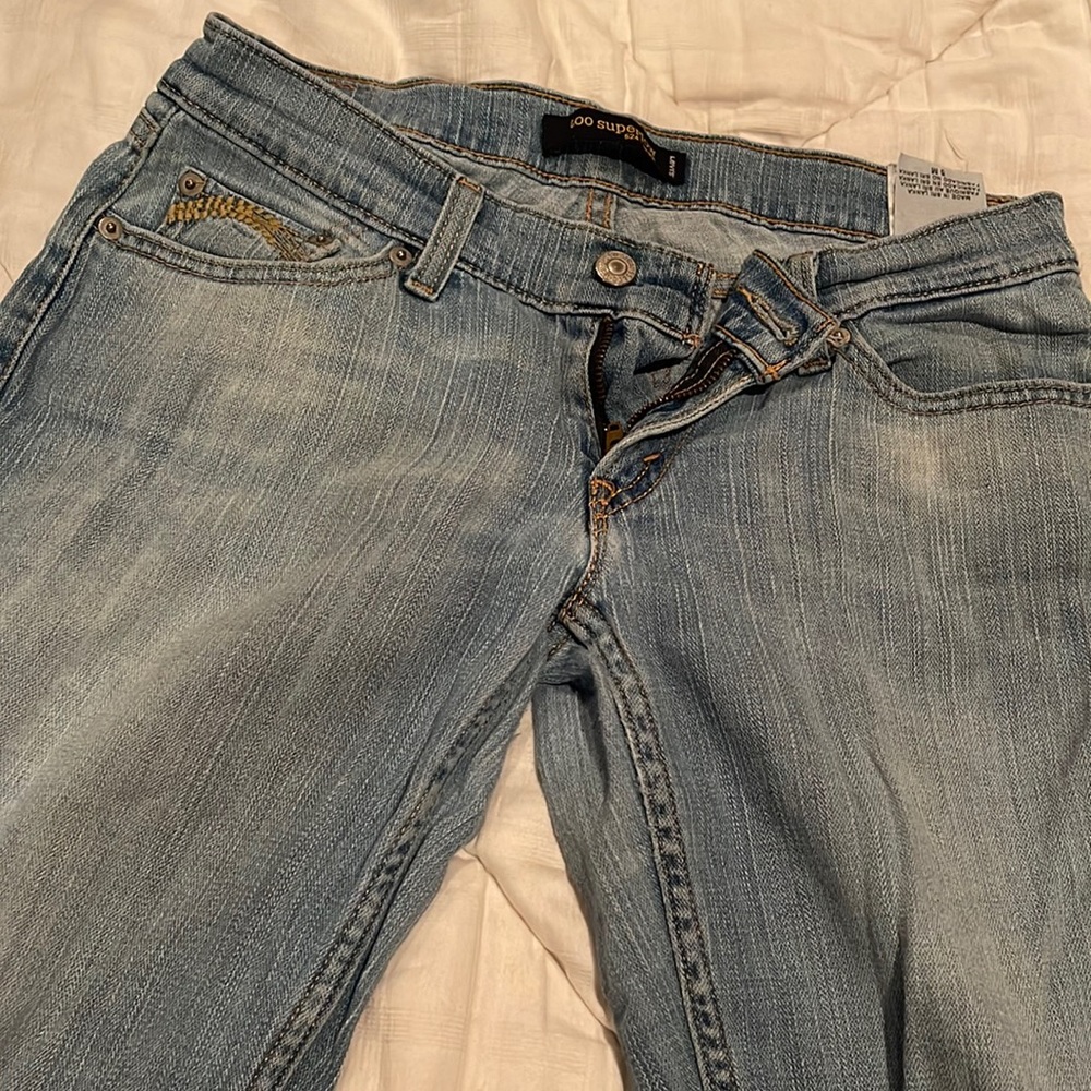 Light blue denim jeans